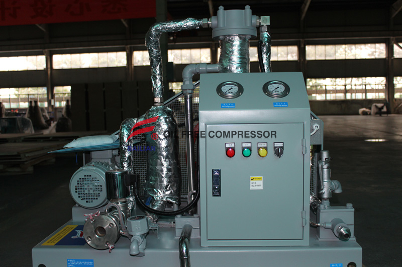 Kompresor Gas Uap Air Bebas Minyak Oilless untuk Produsen Perangkat Penutupan